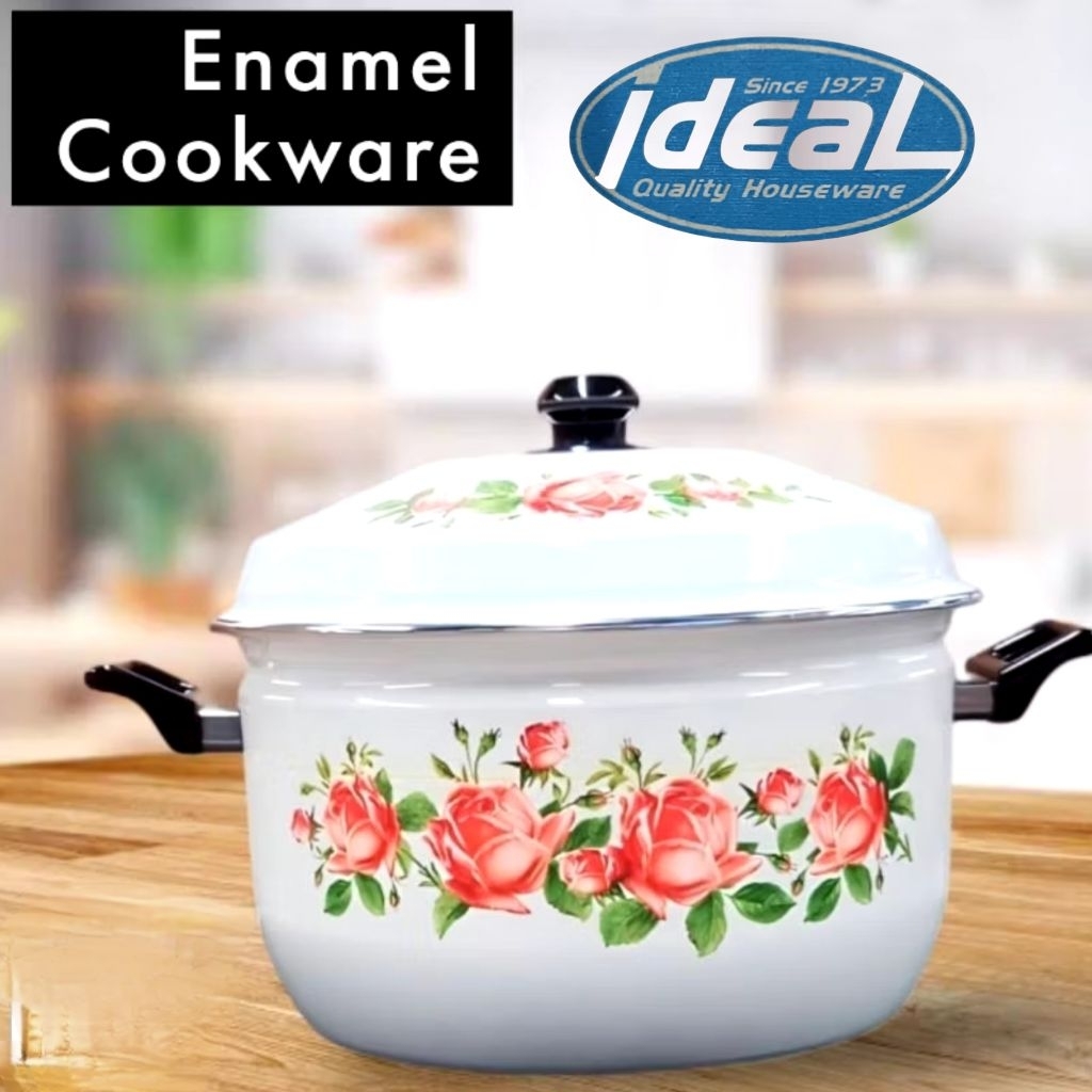 ( INSTANT) PANCI ENAMEL / PANCI SENG TANPA KUKUSAN / PANCI STOCPOT IDEAL ENAMEL