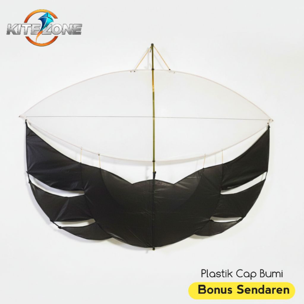 Layangan Ram Raman Putih 1 Meter Bonus Sendaren