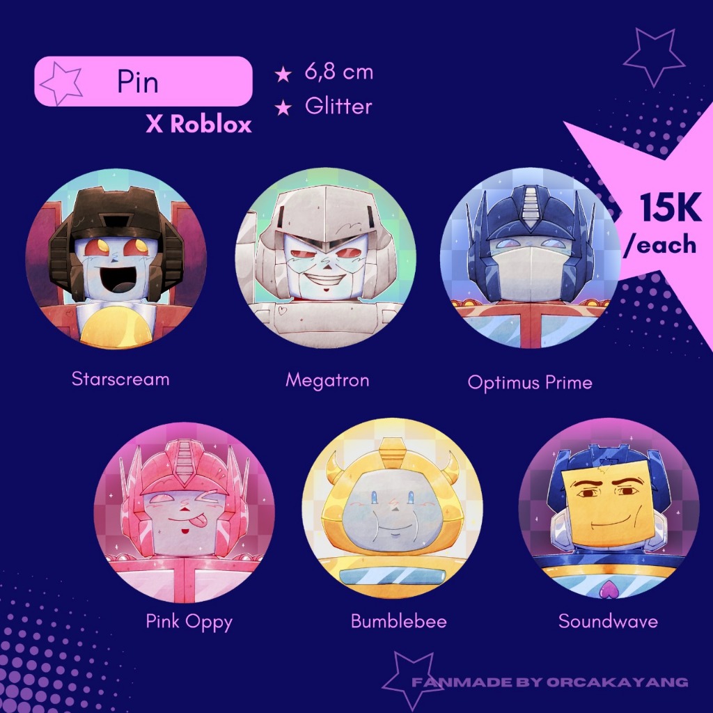 Post CF Transformers Fan Merchandise Pin by Orcakayang