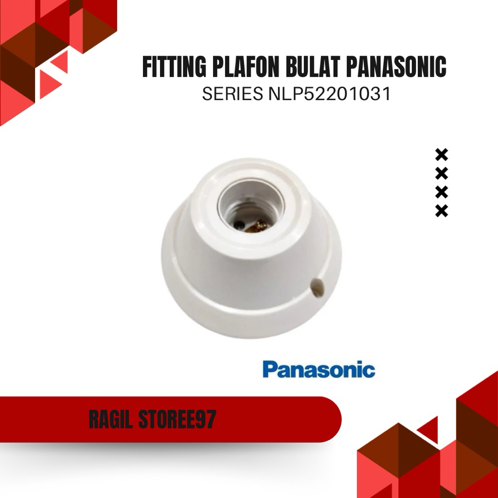 Fitting Plafon Tempel Panasonic Original Type Bulat Tempat lampu bulat putih panasonic