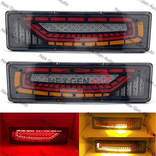 Running Stop Lamp Truk Variasi Starry 12 - 24 Volt | Sepasang Lampu Belakang Rem Sein Modifikasi