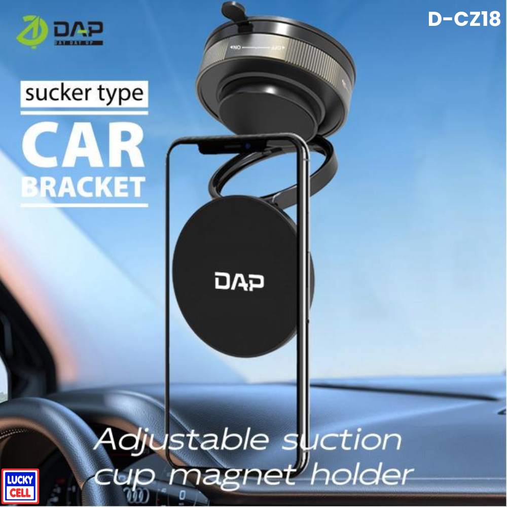 DAP D-CZ18 Car Holder 360° Rotating Multifungsi Magnetik Mobil Vacuum Suction Cup Phone Holder - Luc