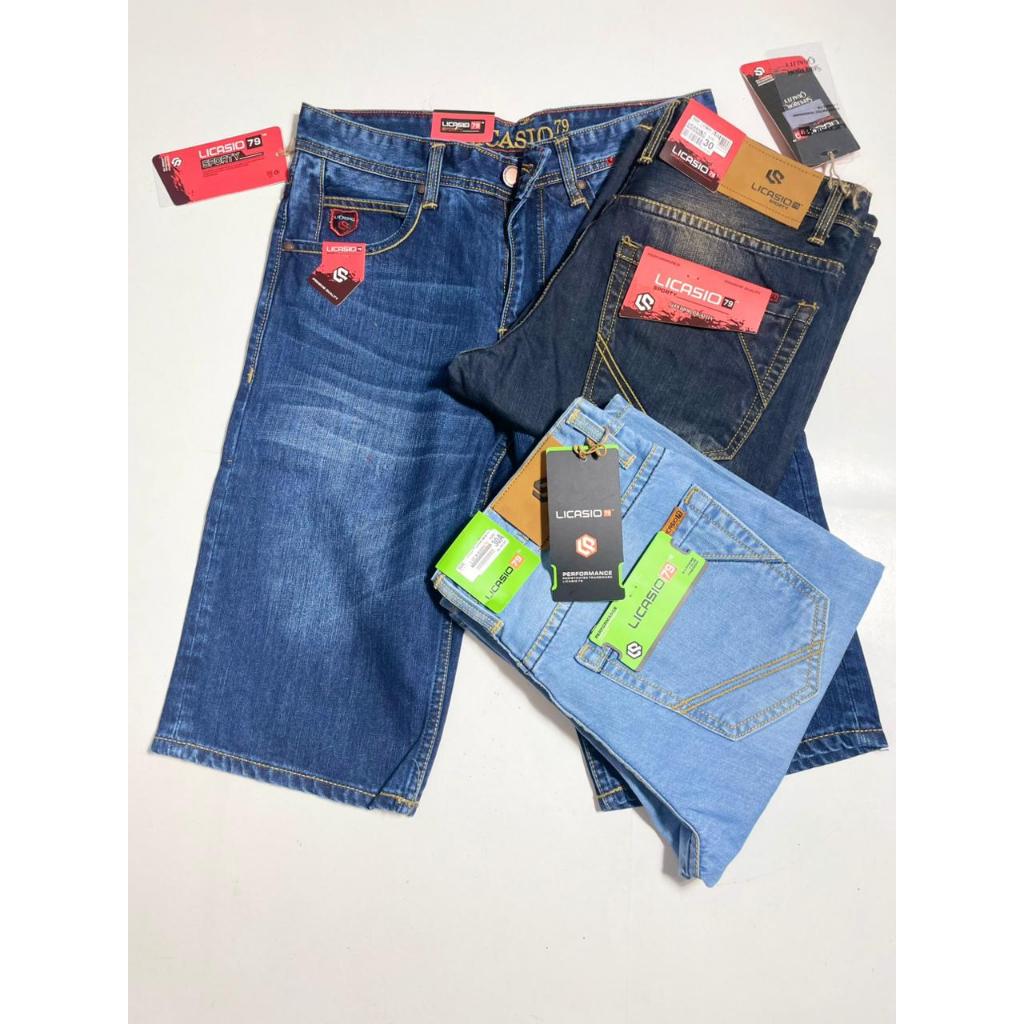 Licasio 79 Celana Pendek Jeans Pria Denim Original