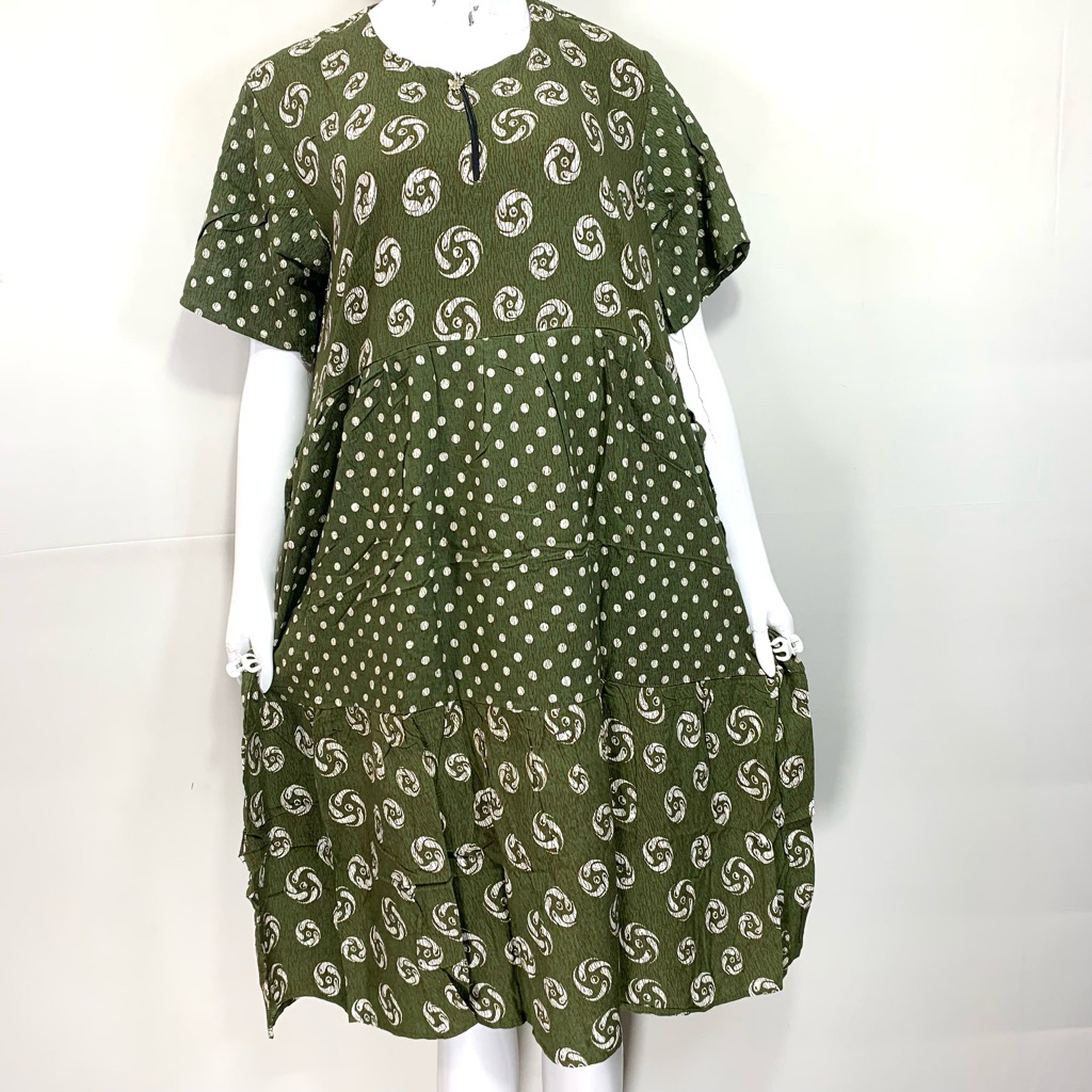 DASTER ANGGUN REMPEL SUSUN VIRAL BATIK RAYON | BATIK SUTRA UNGU