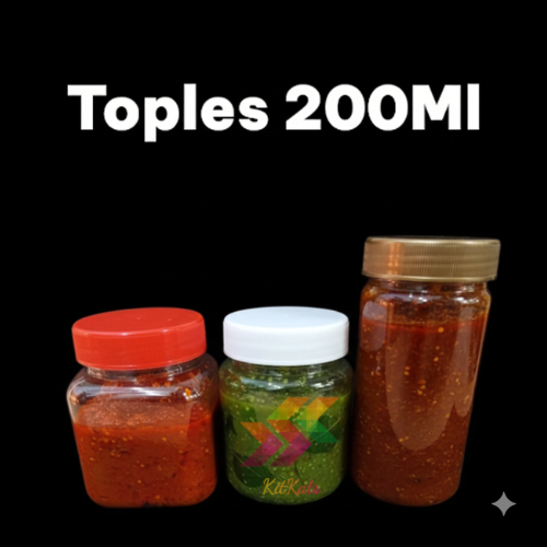 Toples Botol Plastik Sambal 200 ml