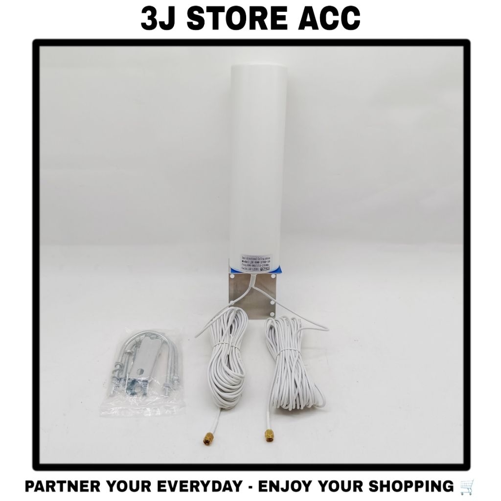 Antena Omni Outdoor 360° 698–2700MHz | Penguat Sinyal Modem Router | Wide Band LTE 4G 5G | High Gain