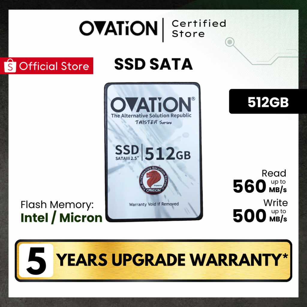 OVATION SSD SATA 512GB 2.5" SATA III Internal SSD SATA3 512 GB