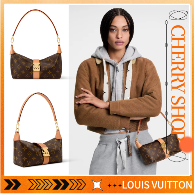 Tas bahu Louis Vuitton Pochette Mia, tas wanita LV, gaya baru.