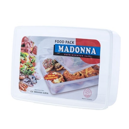 Kotak Makan Plastik Bening Madonna Tahan Lama / MADONNA tempat donat 3800 ml / tempat penyimpanan BP