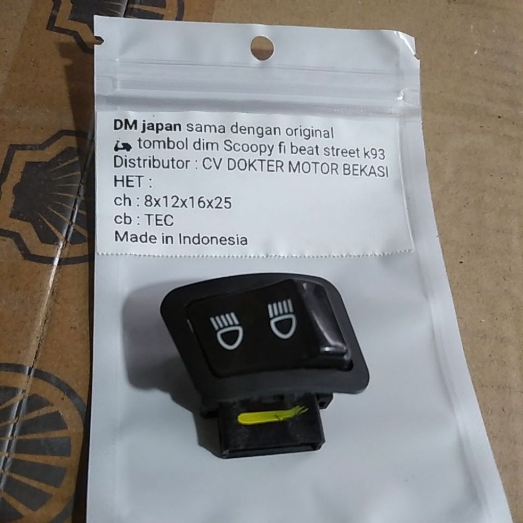 tombol saklar lampu dim scoopy fi k93 beat street 3pin original DM Japan