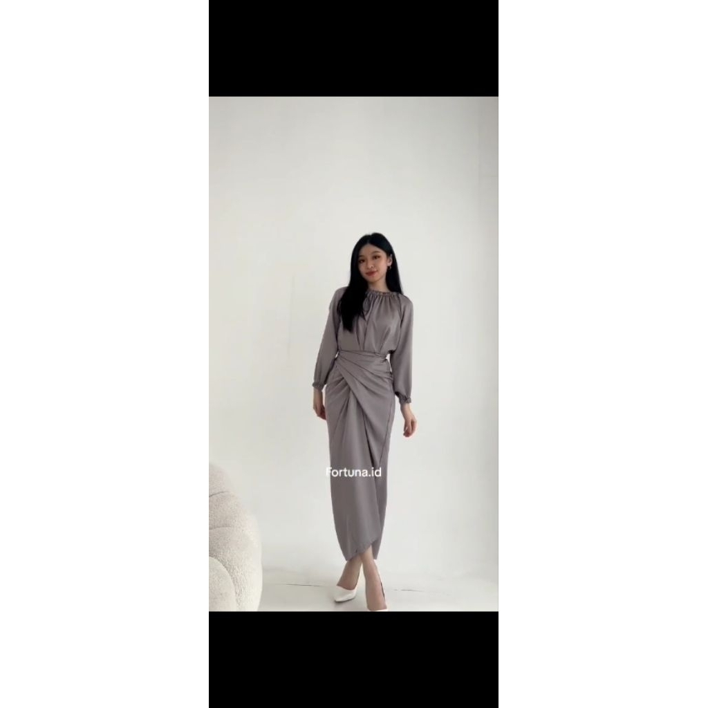 (PRELOVED) Dress lilit FORTUNA Dyra 3 Way Dress Limited Edition Dress Kondangan Dress Pesta Hijab Fr