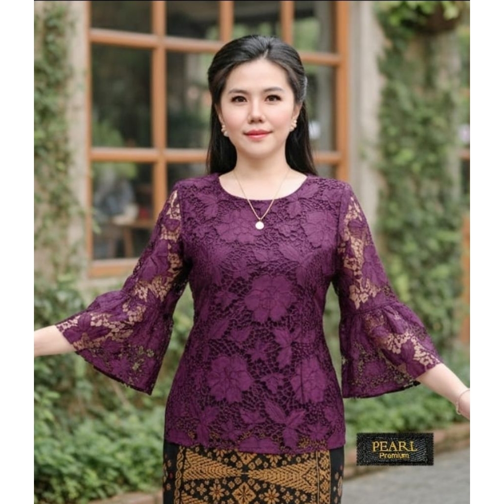 Blus Kebaya Brokat Katun Premium