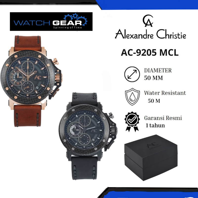 Jam Tangan pria ALEXANDRE CHRISTIE AC 9205 MCL CARBON