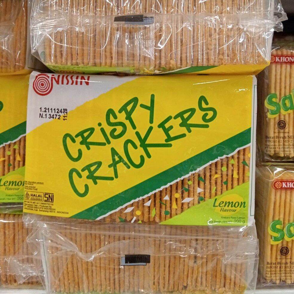 NISSIN CRISPY CRACKERS LEMON 200GR DUS ( 30 PCS )