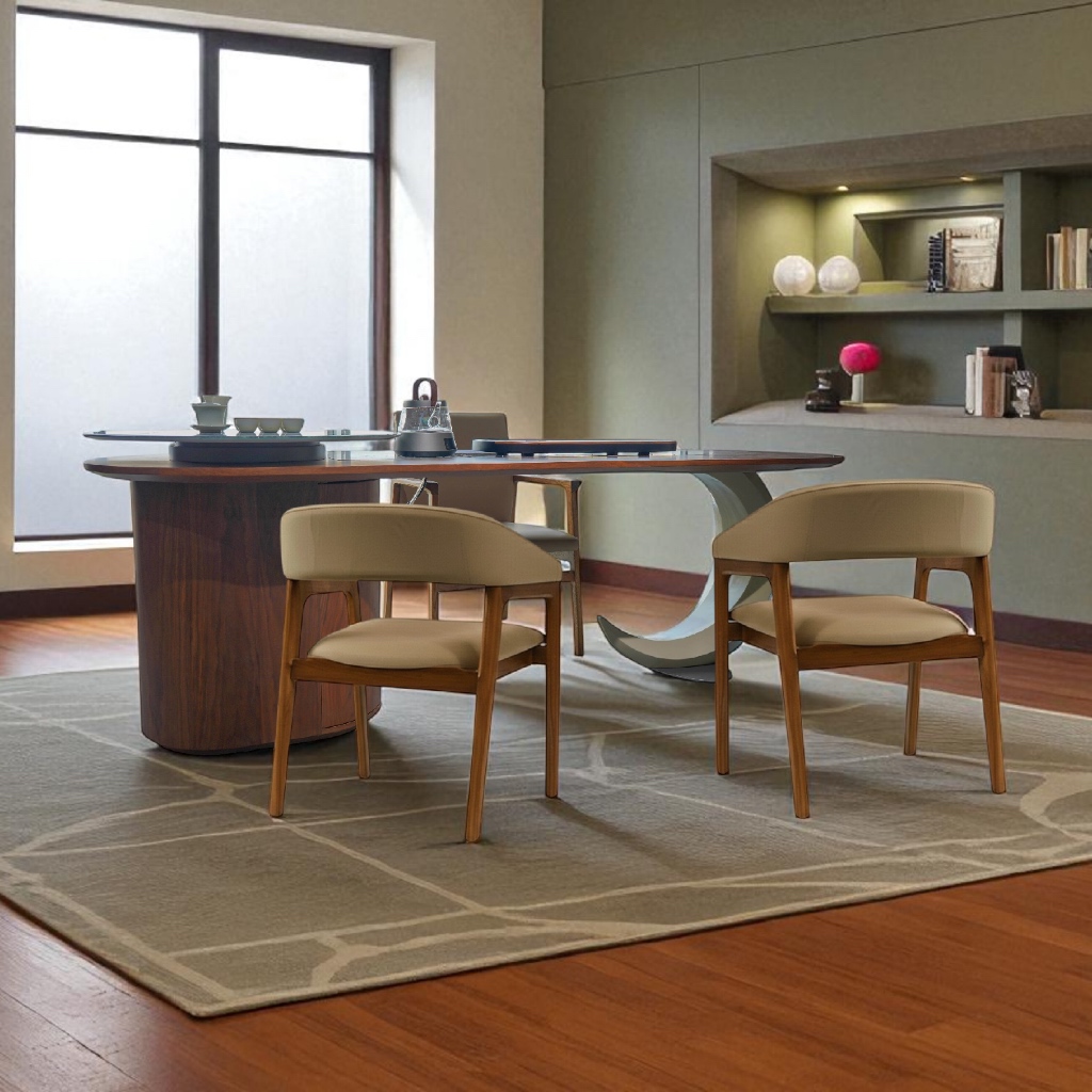 Set Meja Meeting Kantor / Meja Teh Direktur / meja kopi / meja teh / meja Desain Premium Modern