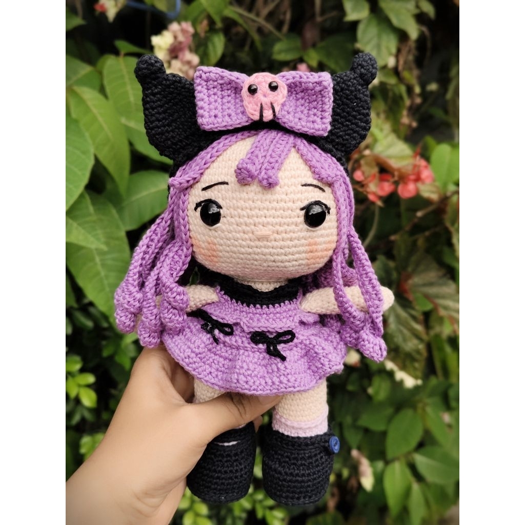 Kuromi Doll Amigurumi | Boneka Rajut Kuromi Sanrio Handmade