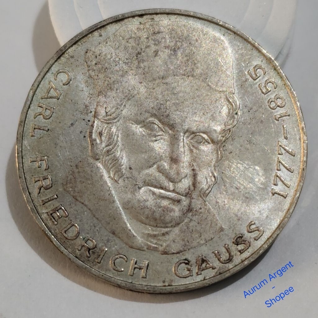 AB.94-- 1 PC KOIN PERAK KUNO ASLI 5 DEUTSCHE MARK TH 1977. -- SILVER COIN --