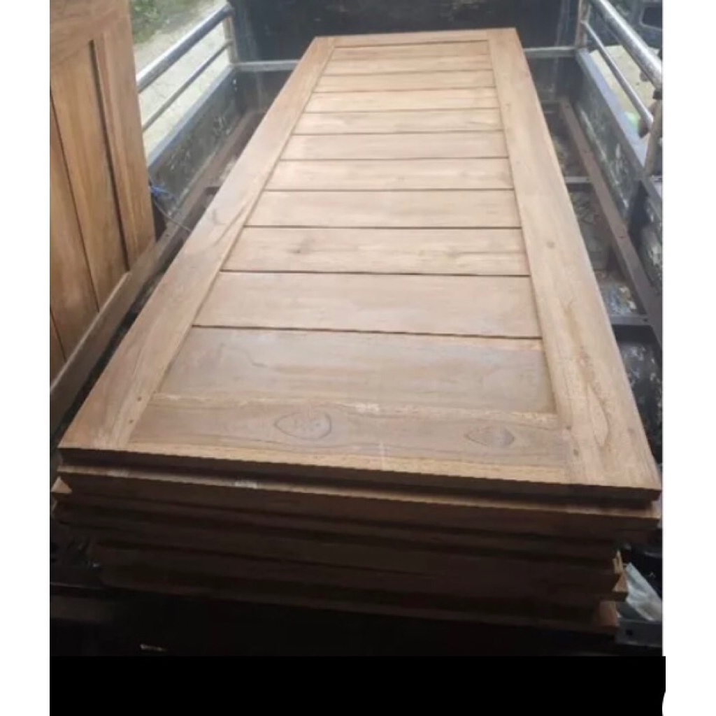 pintu kayu jati + kusen ukuran 90x200