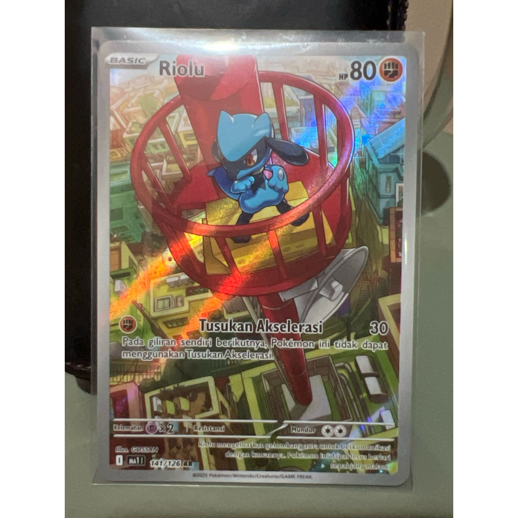 Riolu MA1 141/126 AR Kartu Pokemon TCG Mega Evolusi Trading Card Game Original