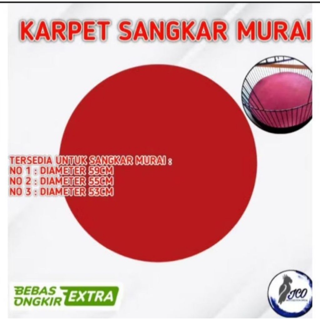 Karpet Sangkar Burung Muray No 1 59 cm // Karpet burung murai //tahan air