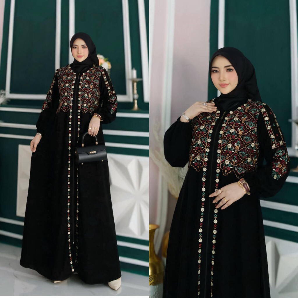 GAMIS TURKI SERIES 07//GAMIS ABAYA JETBLACK