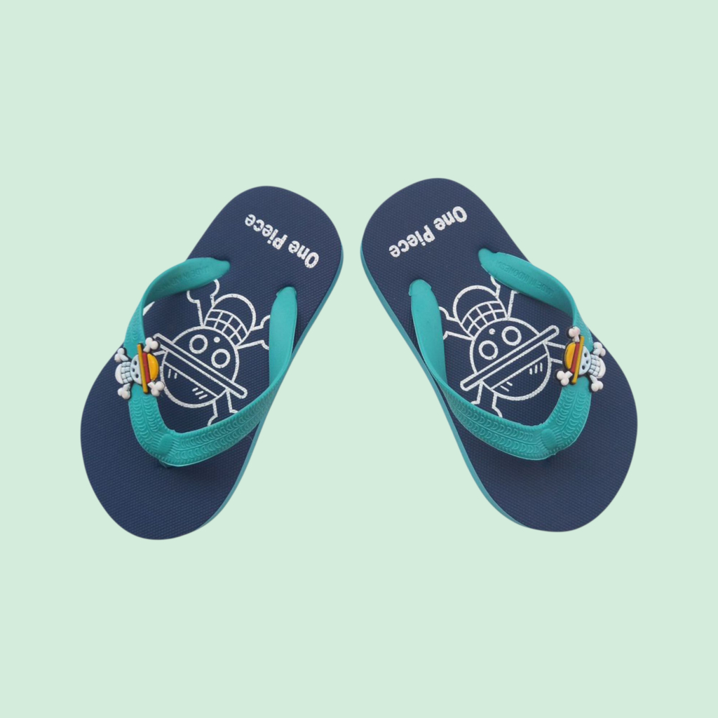 ONE PIECE Sandal Anak Cowok Cakep Lucu Flip Flop Rubber