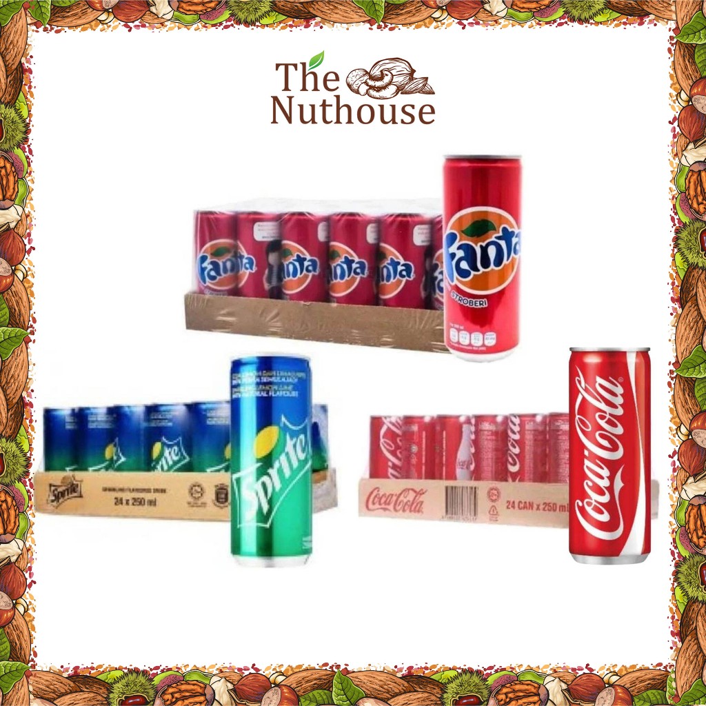 KALENG COCA COLA / SPRITE / FANTA / COCA COLA ZERO 250ML - 1 DUS / KRAT ISI 24