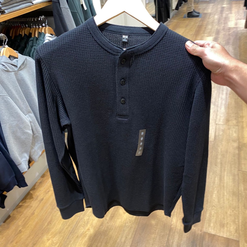 Jastip. Tshirt Waffle Longsleeve Uniqlo (MAN)