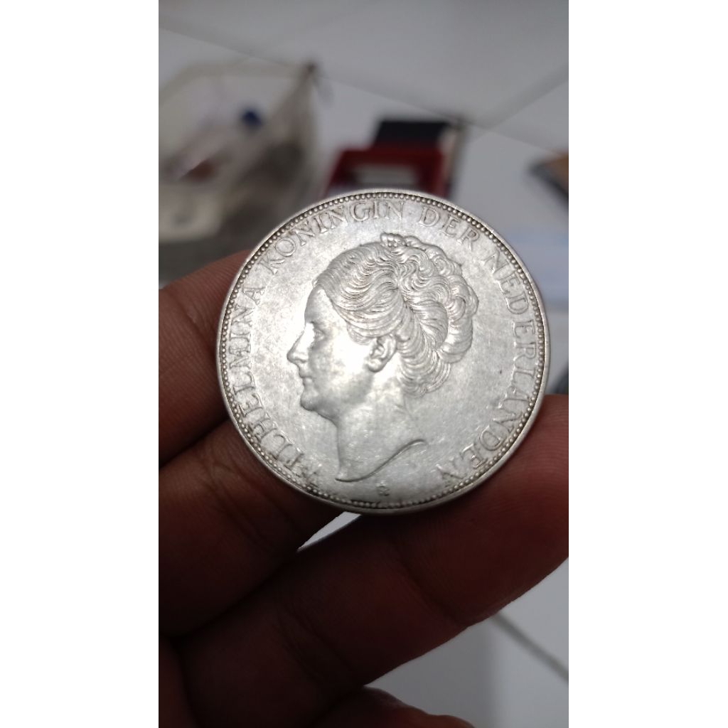 koin 2,5 gulden wihelmina 1933(deephair)