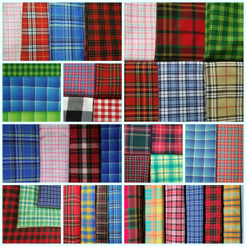 Kain Kotak Kotak Meteran Yardyed Katun Bahan Kain Seragam Kotak