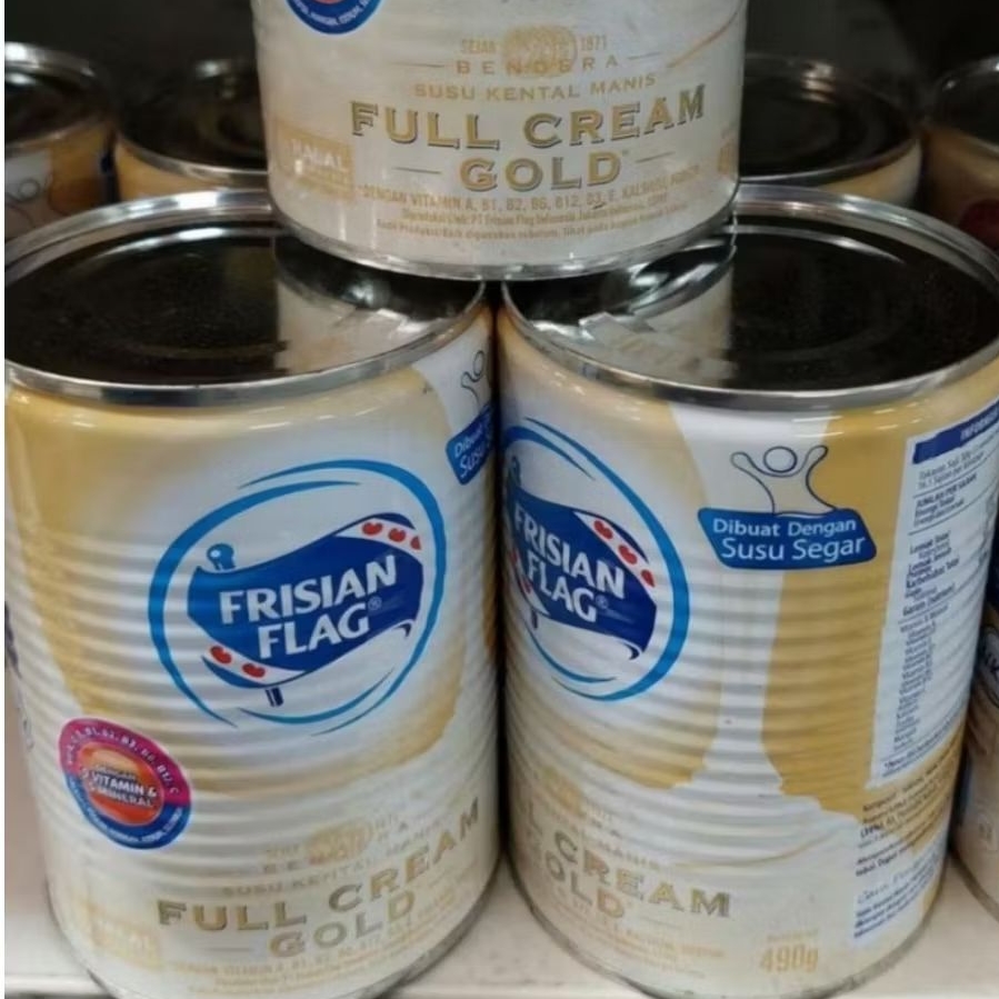 1 DUS FRISIAN FLAG GOLD SUSU FULL CREAM 1 DUS 490G × 24 KALENG