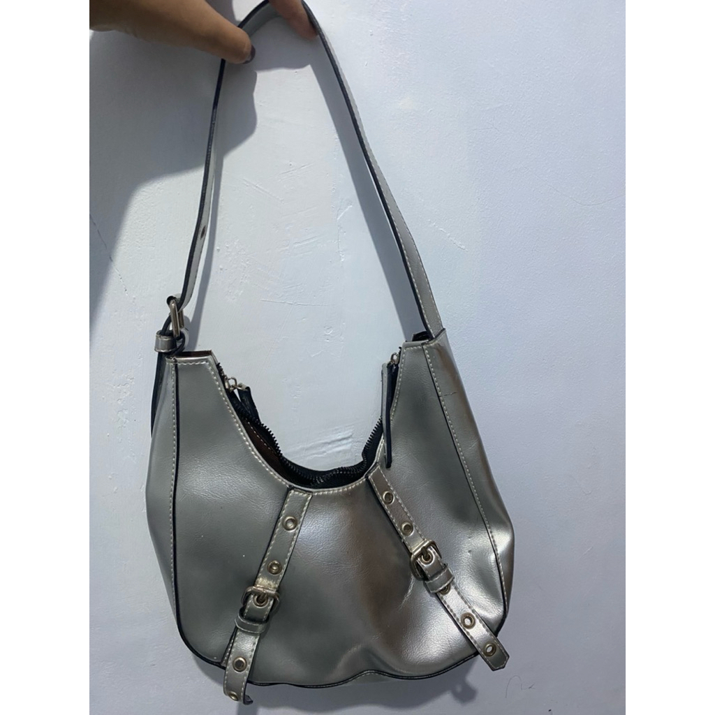 Tas Wanita shoulder bag silver