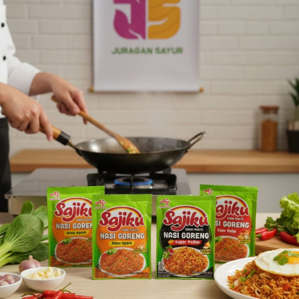 Sajiku Bumbu Nasi goreng Rasa ayam Goreng & Super pedas 1Renceng 10Pcs