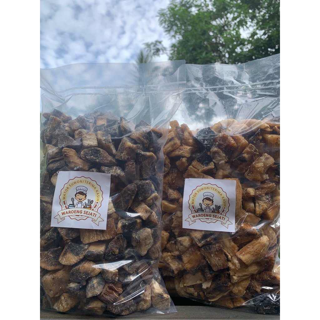 [Best Seller] Gatot Singkong Hitam& Coklat Kenyal Gurih 1Kg 1/2Kg Gatot Instan Gatot Kering Singkong