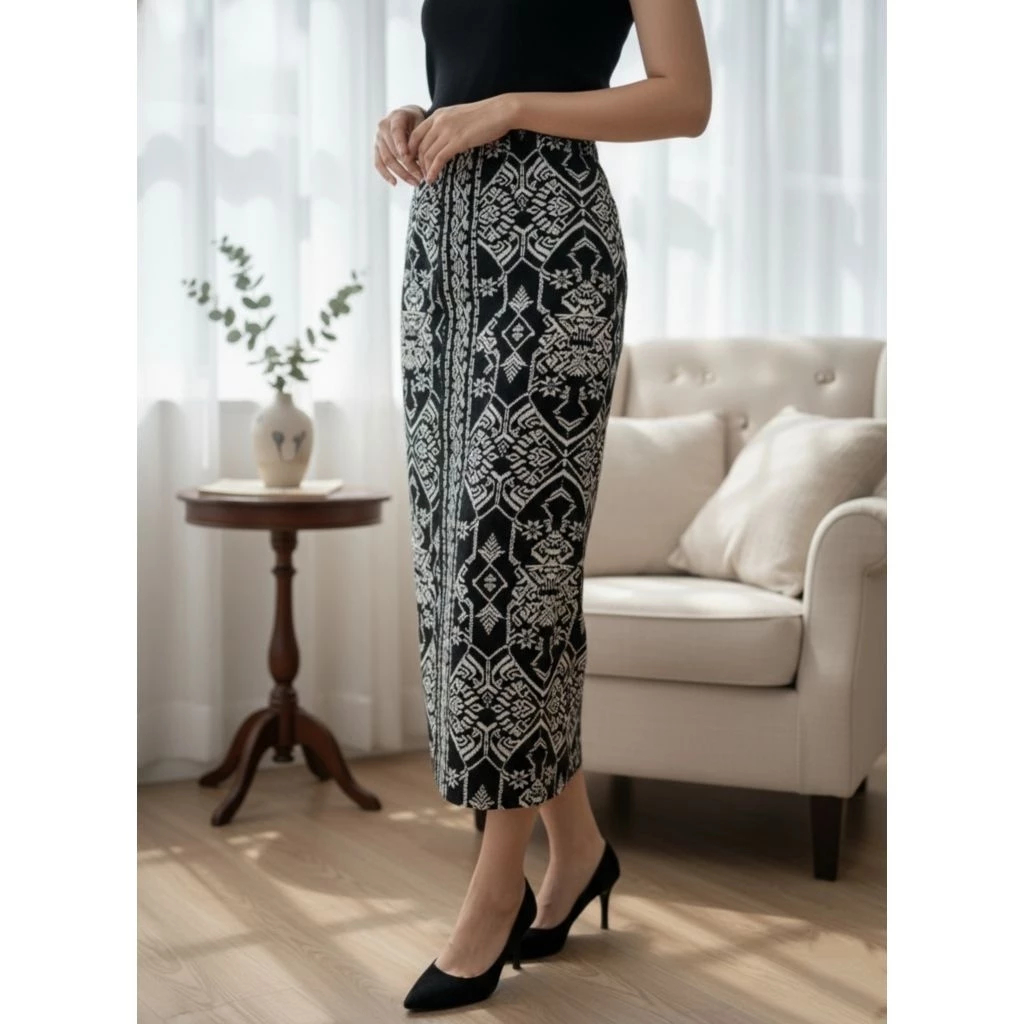 ROK Bawahan KNIT STRETCH DIORAMA SONGKET BALI - Kamen Bawahan Kebaya KNIT STRETCH DIORAMA SONGKET BA