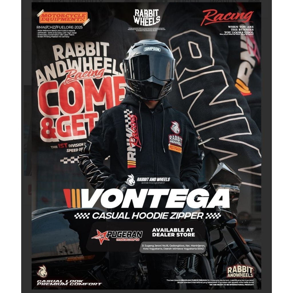 HOODIE RABBIT AND WHEELS VONTEGA