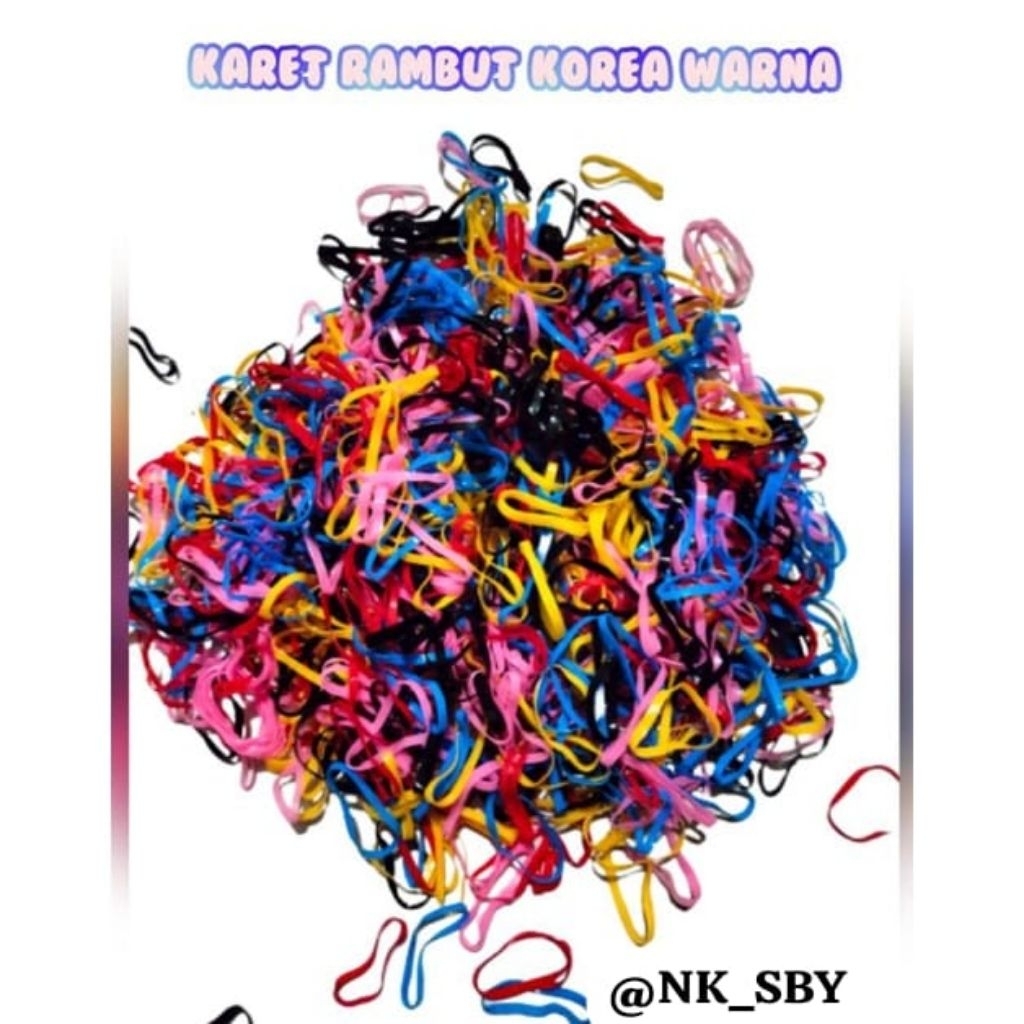 IKAT RAMBUT KOREA WARNA / KARET RAMBUT KOREA WARNA WARNI