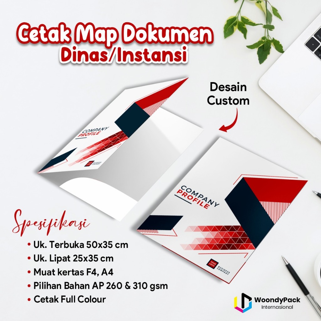 Cetak Map Custom Dokumen A4 F4 | Map Kertas Instansi Sekolah Full Colour Grosir