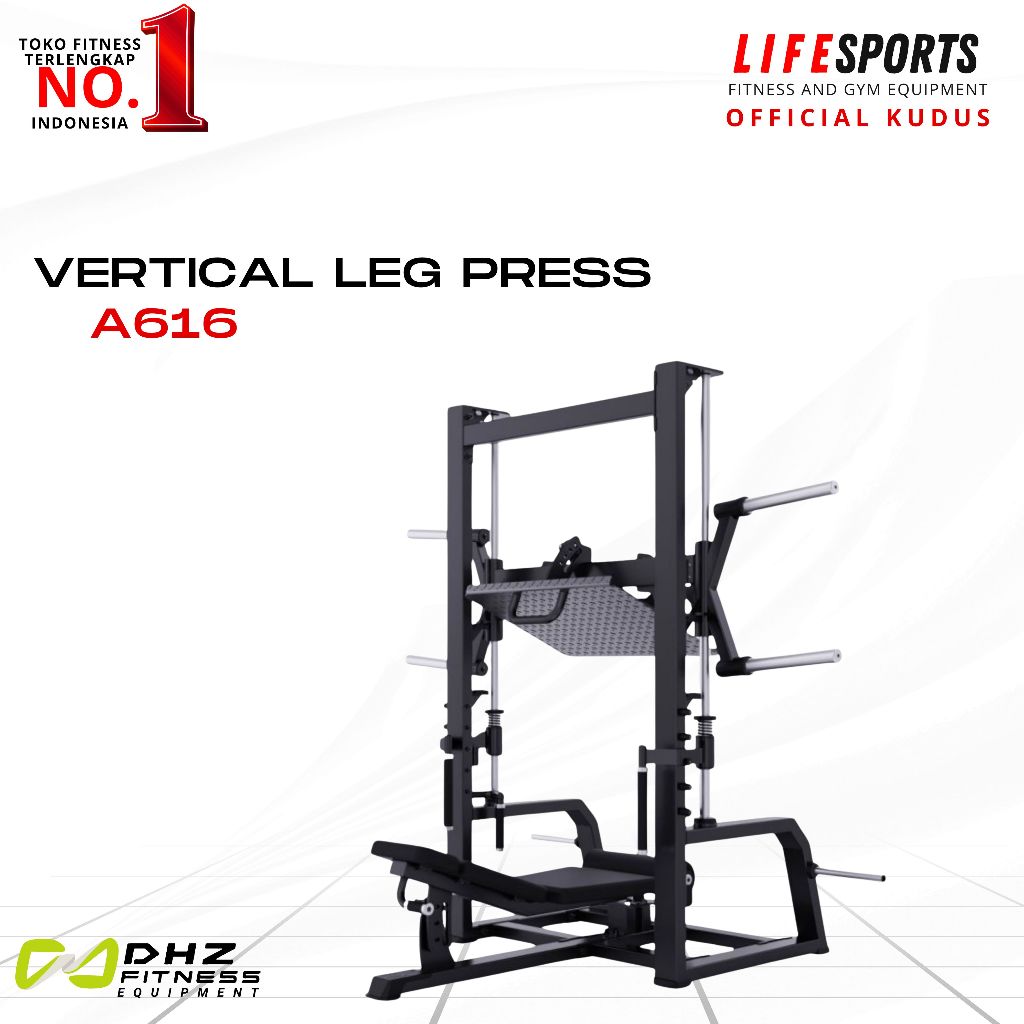 LIFESPORTS - Fitness Gym Vertical Leg Press Machine Plate Loaded DHZ A616