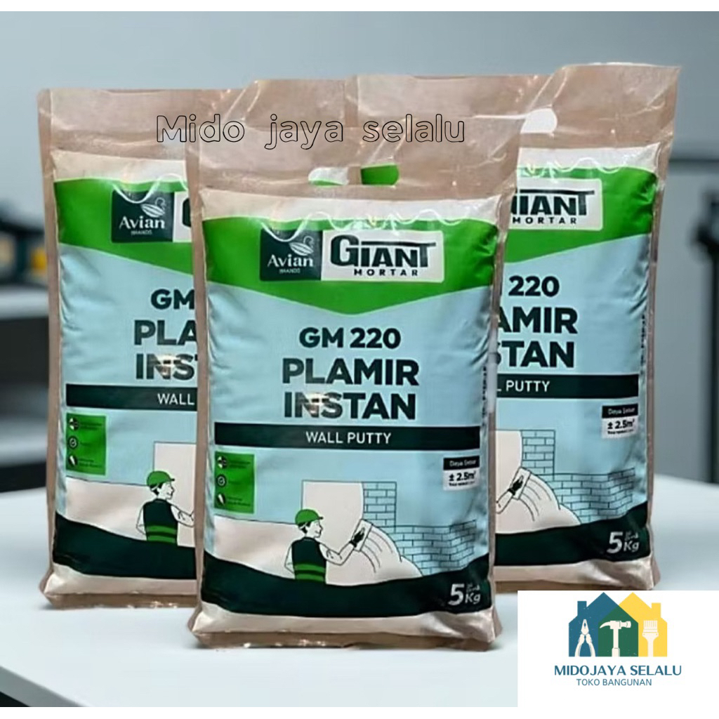 Avian plamir instan giant mortar, plamir jadi, plamir siap saji