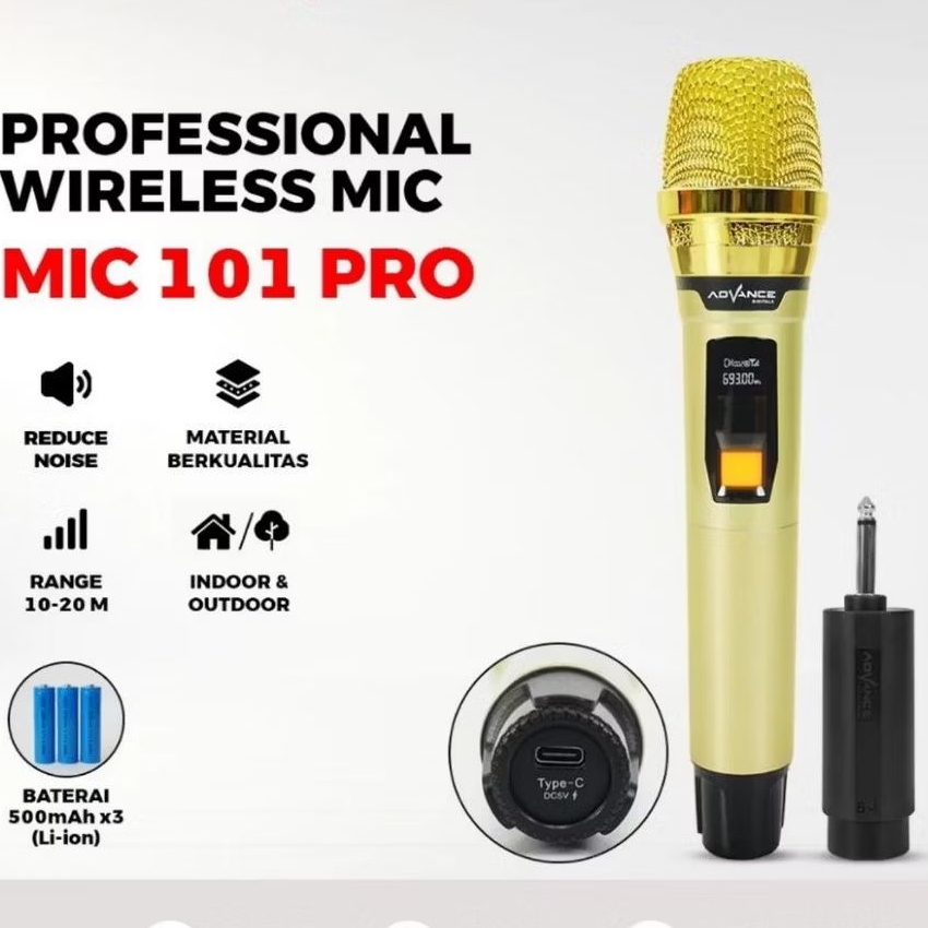 MICROPHONE WIRELESS ADVANCE 101 PRO MIC WIRELESS