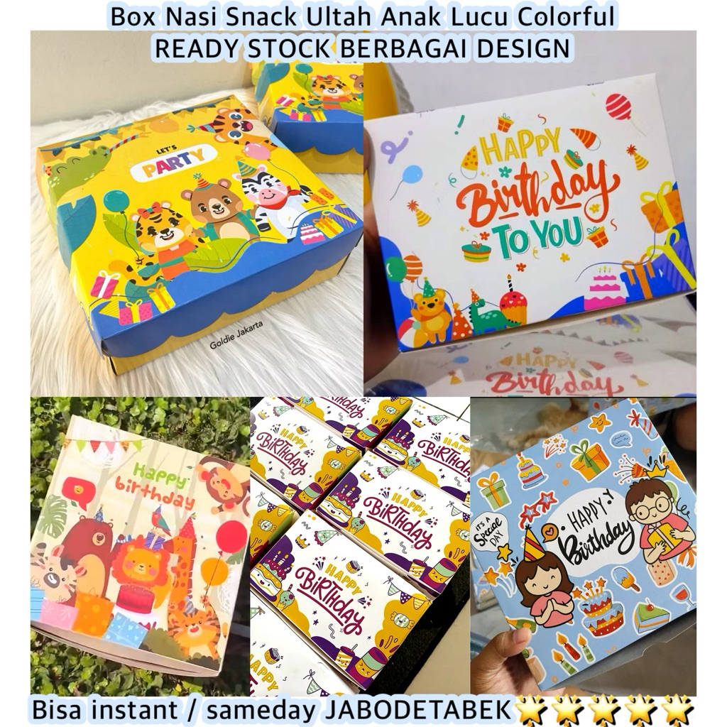 Kotak Nasi Ulang Tahun Anak Box Hampers Ulangtahun Anak Box Hampers Ulang Tahun Anak Box Nasi Full M