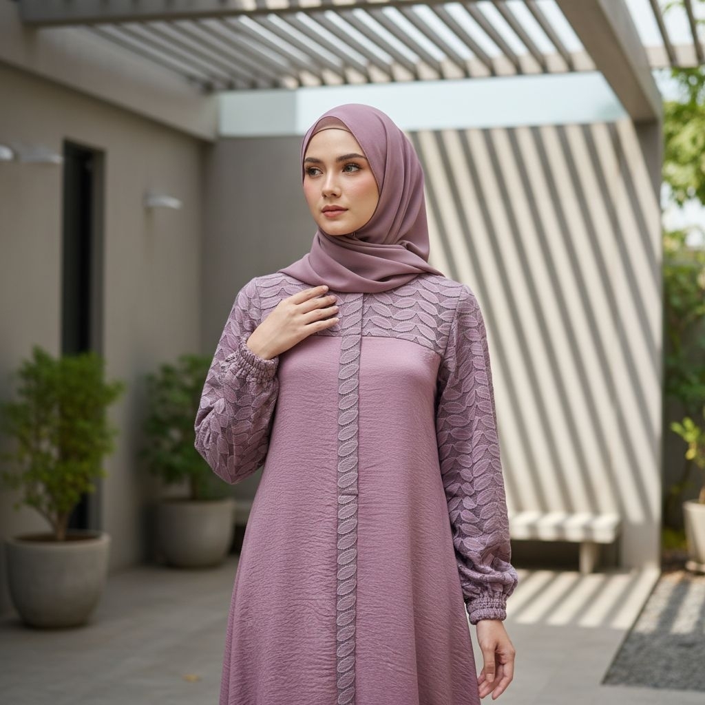 Olla dress gamis premium original cantik jahitan rapih by amyris