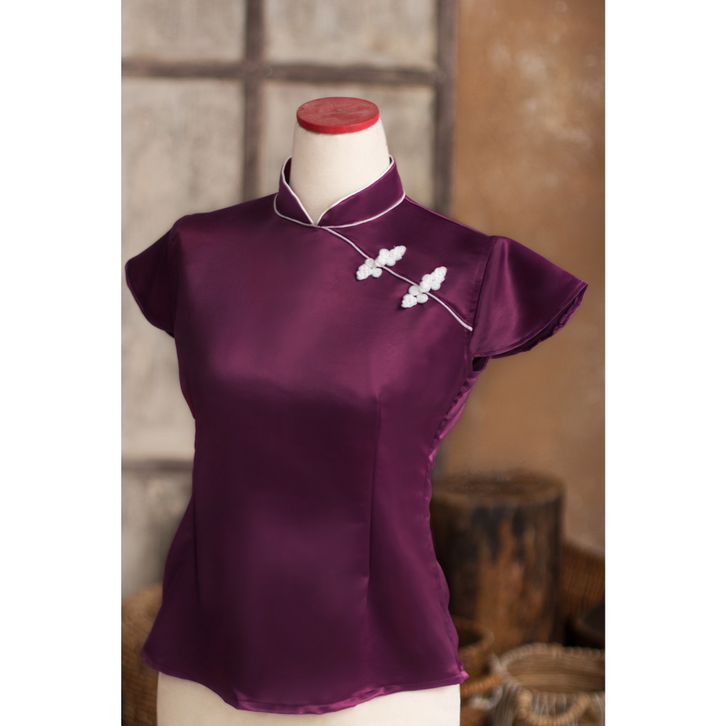 Bing Atasan Wanita Dewasa Cheongsam Duchess Premium