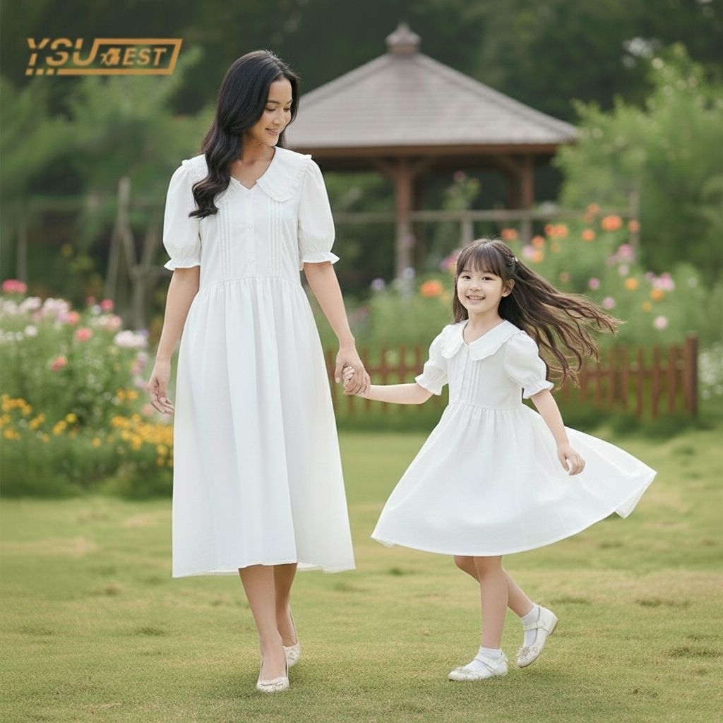 Shafira Couple Ibu Dan Anak Perempuan / Baju Couple Ibu Dan Anak Perempuan / Blouse Couple Ibu Anak 