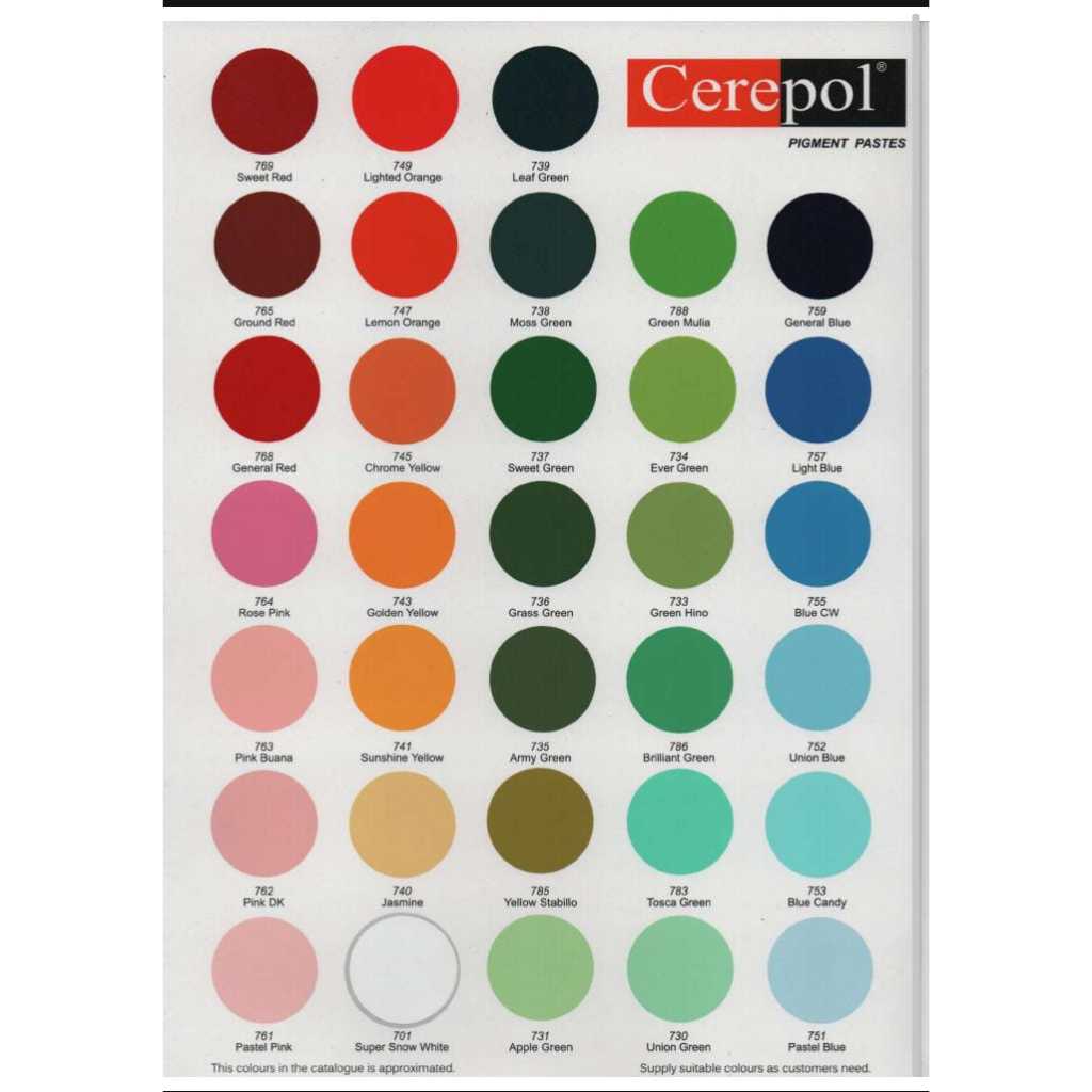 Pigment Pasta Cair / Pewarna Resin Cerepol 1kg