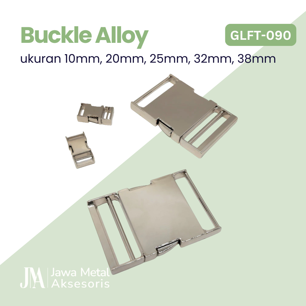 Kunci Sodok Logam Gesper Tas Metal Ukuran 10mm 20mm 25mm 32mm 38mm Alloy Buckle JMA GLFT-090