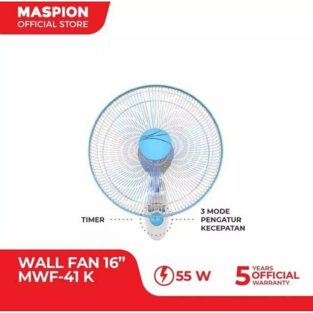 KIPAS ANGIN DINDING 16 INCH MASPION