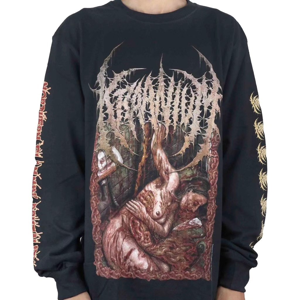 KRAANIUM - ROTTING BLACK / LONGSLEEVE /  T-SHIRT DISTRO / TSHIRT DEATH METAL / BRUTAL DEATH METAL / 