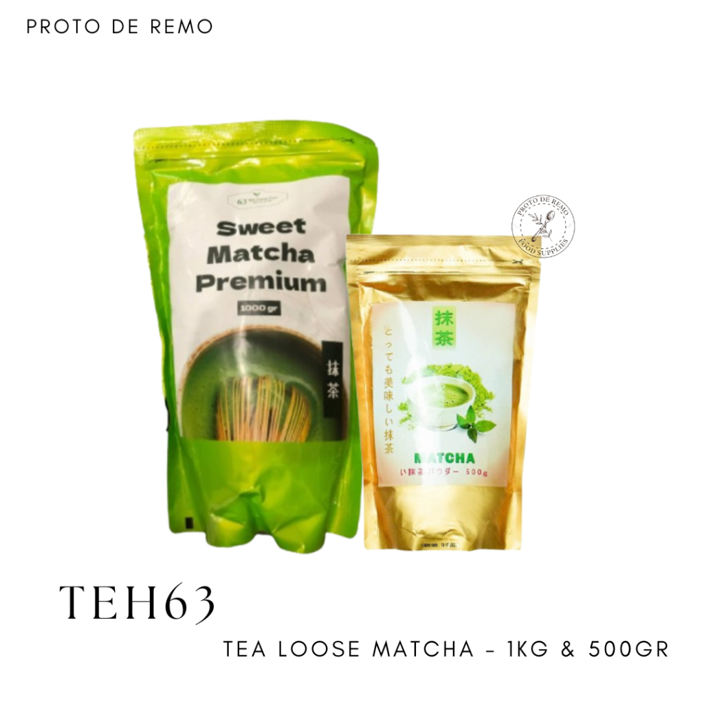 Teh 63 Tea Loose Pure Matcha - 500gr | Matcha Latte Premium - 1KG